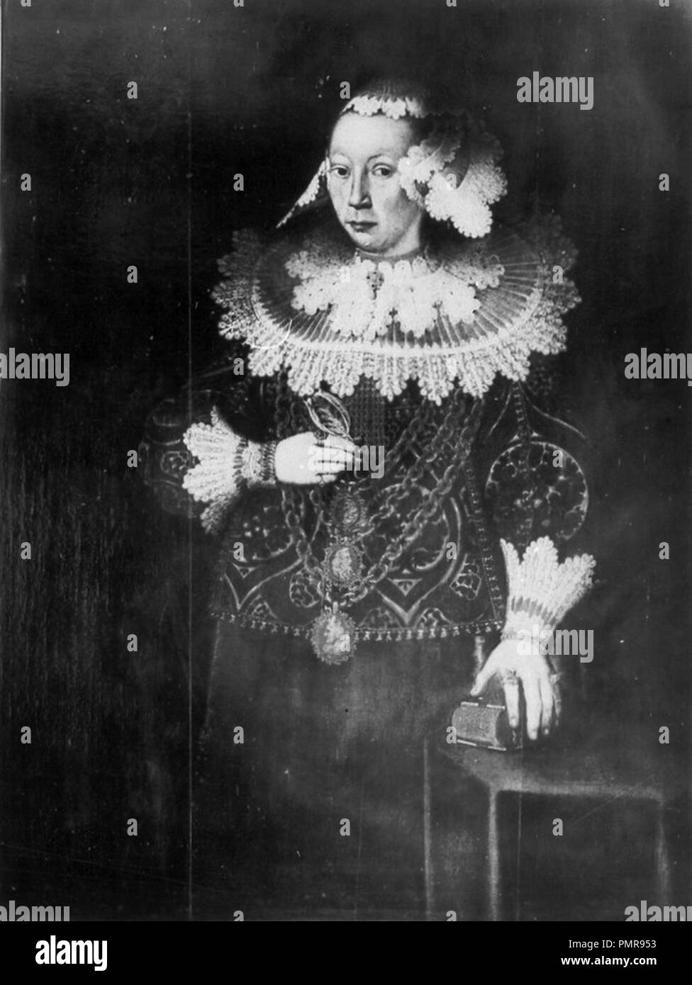 Bildnis der Magdalena Köhler geb.Brömbse (1626-1642), capsules pour Deutschland. Banque D'Images