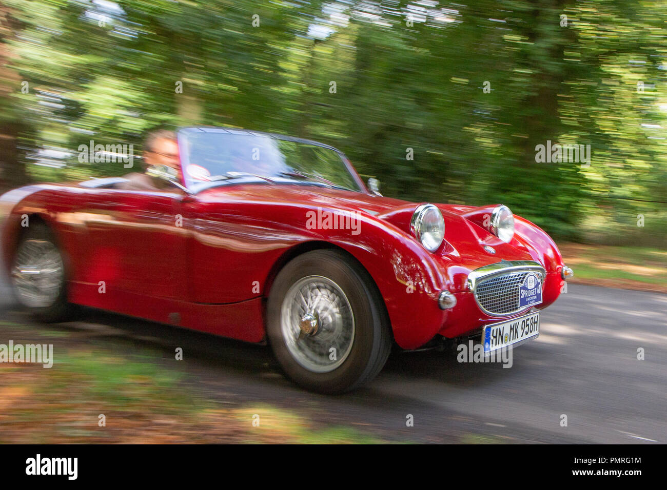 La 60e année de l'Austin Healey Sprite a été célébrée par le Midget et Sprite Spridget Club avec un week-end à l'Abbaye 60 Wroxall, près de Warwick Banque D'Images