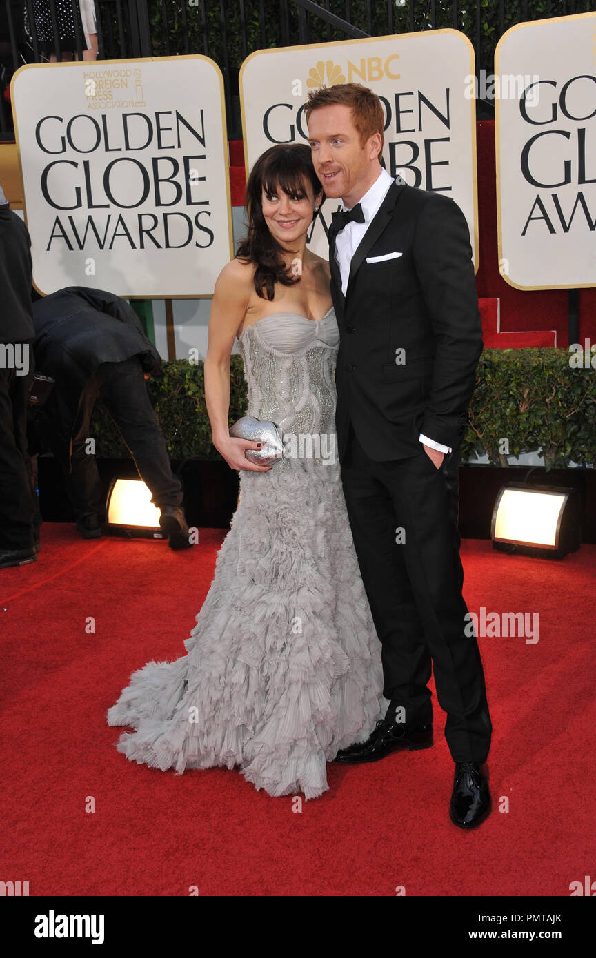 Damian Lewis & Helen McCrory à la 70e Golden Globe Awards au Beverly Hilton Hotel. Le 13 janvier 2013 Beverly Hills, CA Photo par PictureLux / CCR Banque D'Images