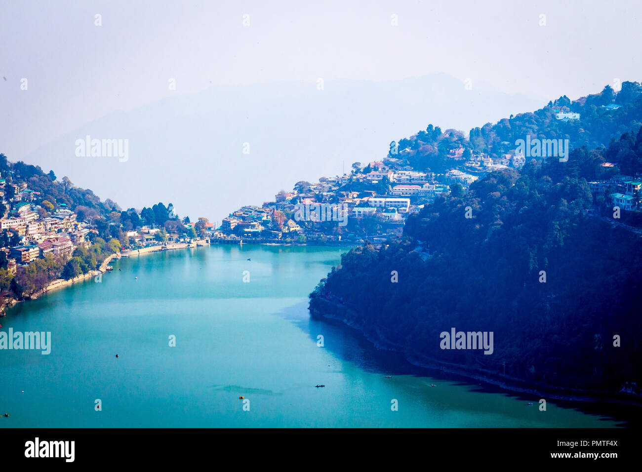 Naini Lake View Point, Uttarakhand, Nainital, Inde, Asie. L'endroit est aussi connu sous le nom de "Ville des lacs'. Banque D'Images