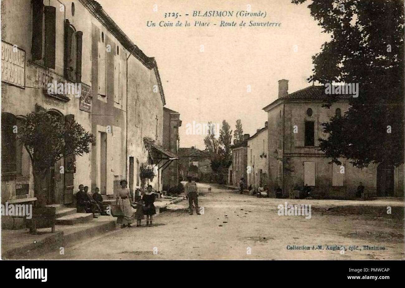 Blasimon - bourg 6. Banque D'Images
