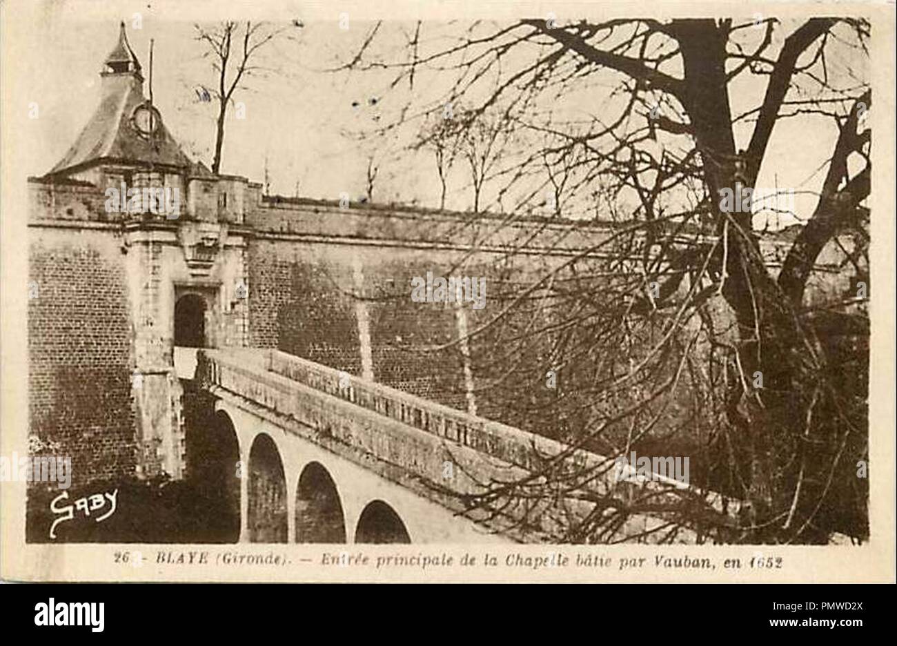 Blaye - Citadelle - entrée 2. Banque D'Images