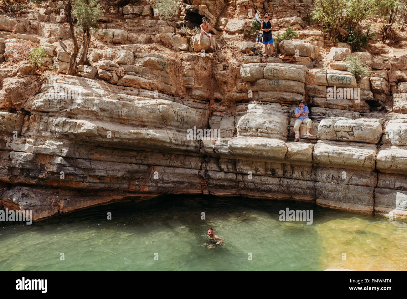 Film photos de voyage de la vallée du Paradis dans les montagnes du Haut Atlas, Agadir, Maroc Banque D'Images