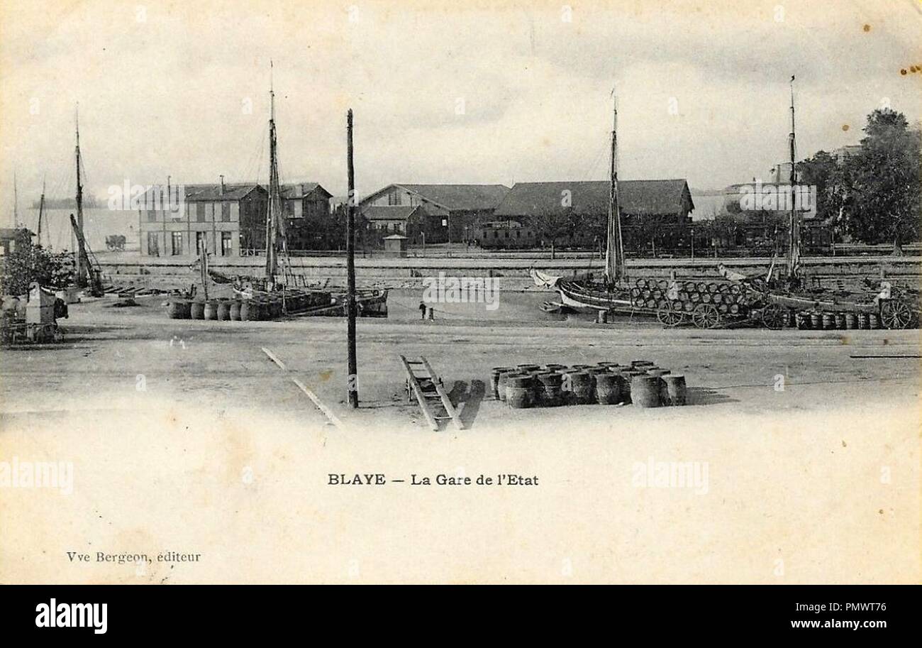 Blaye - Gare 1. Banque D'Images