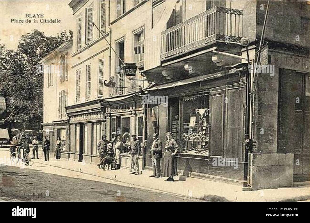 Blaye - Place de la Citadelle. Banque D'Images