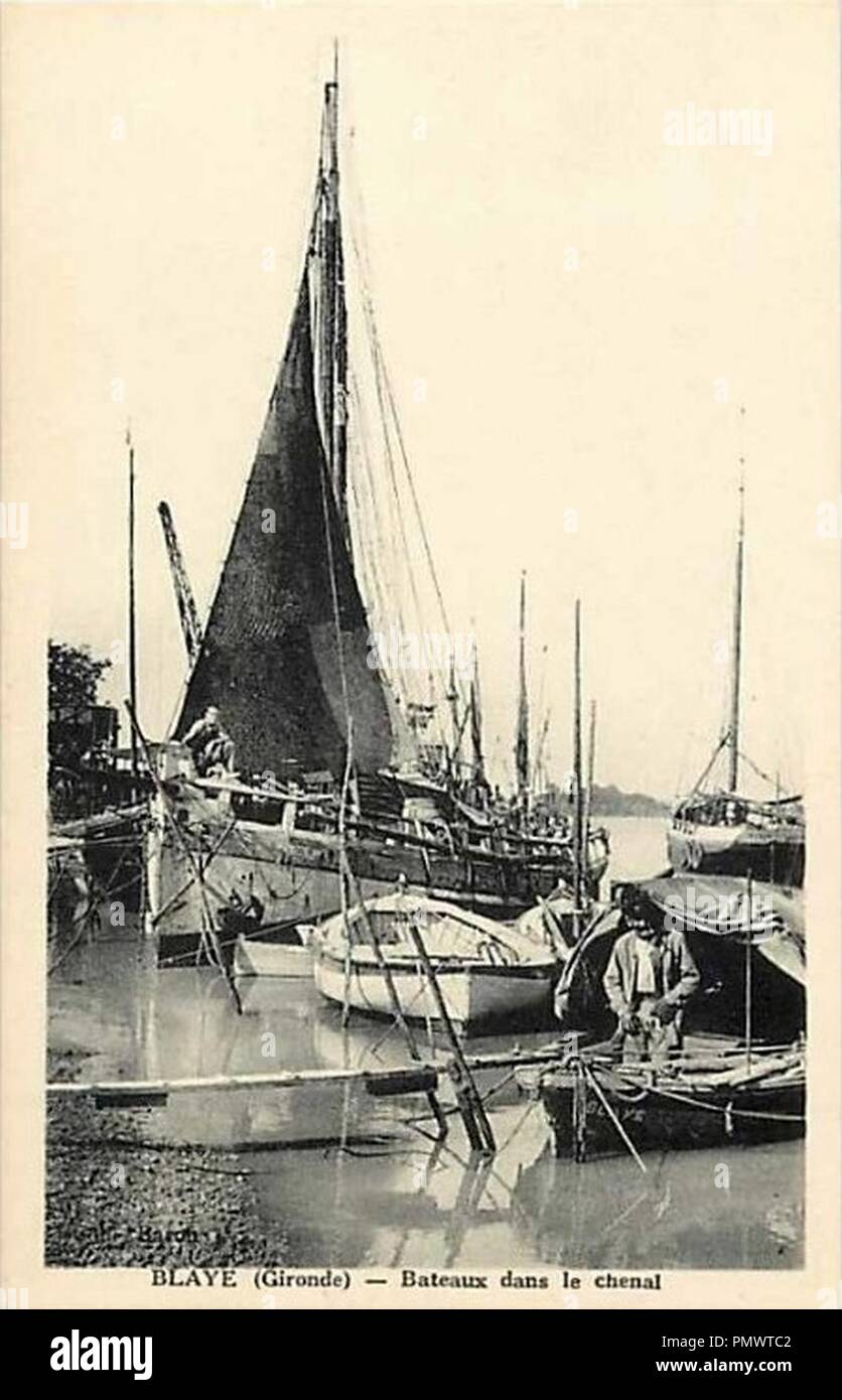 Blaye - Port 3. Banque D'Images