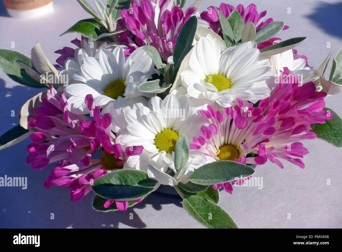 Décoration de table floral Banque D'Images