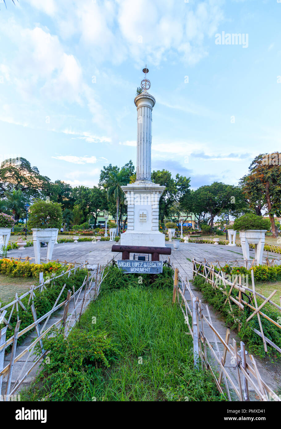 La ville de Cebu, Philippines - 15 juin 2018 : Miguel Lopez de Legazpi Monument à Cebu City Banque D'Images