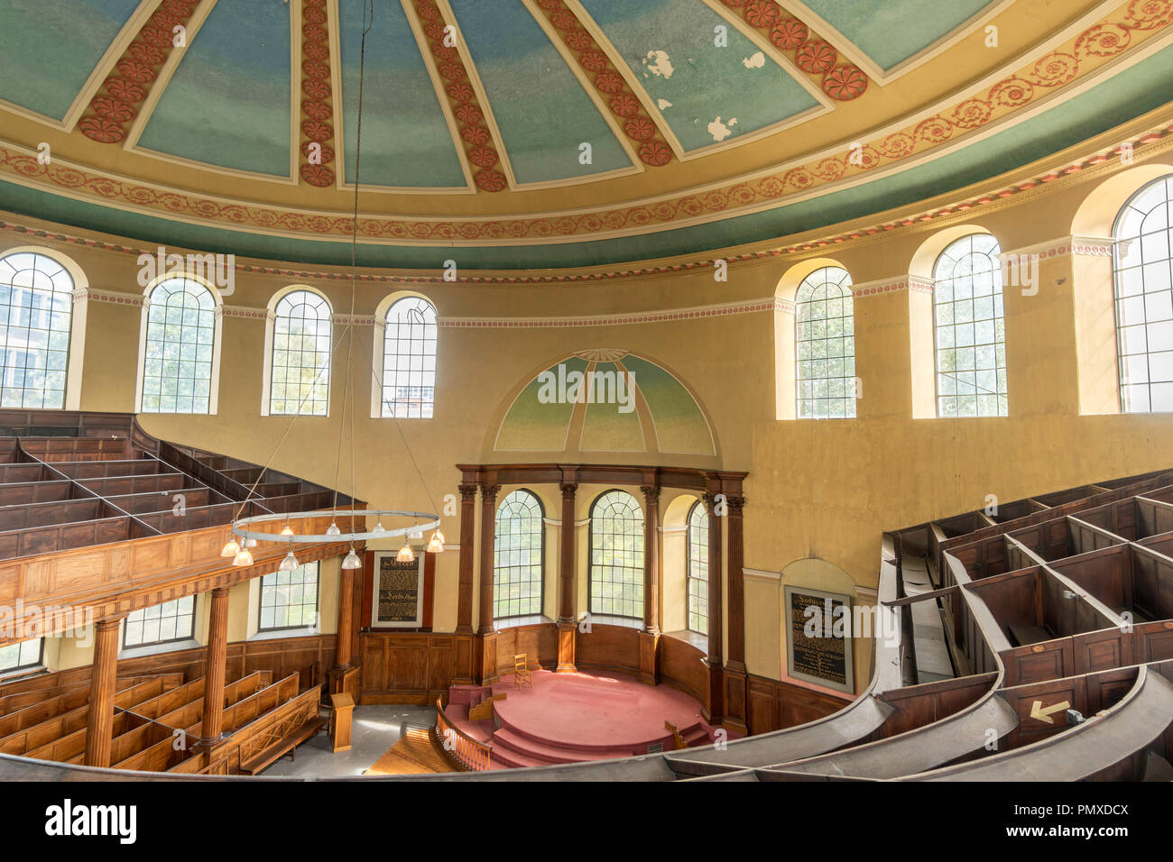 L'intérieur de l'église All Saints géorgiens elliptique à Newcastle Upon Tyne, England, UK Banque D'Images