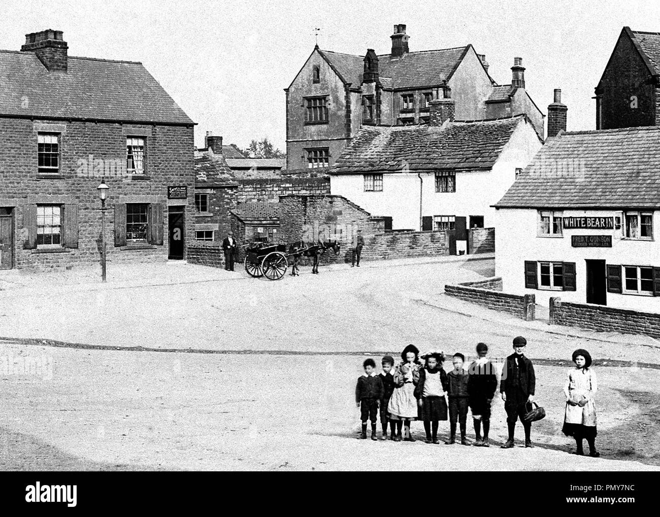 Hill, Stocks Ecclesfield, début des années 1900 Banque D'Images