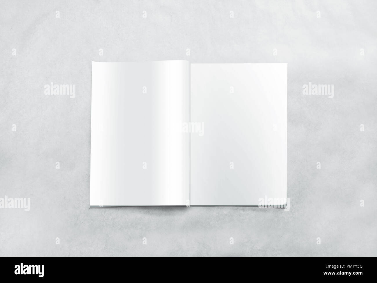 Pages magazine vierge ouverte immersive, isolé sur fond texturé. Maquette journal blanc étendu sur 24. Modèle de propagation de catalogue. Livre portable vide Banque D'Images Pages magazine vierge ouverte immersive, isolé sur fond texturé. Maquette journal blanc étendu sur 24. Modèle de propagation de catalogue. Livre portable vide Banque D'Images