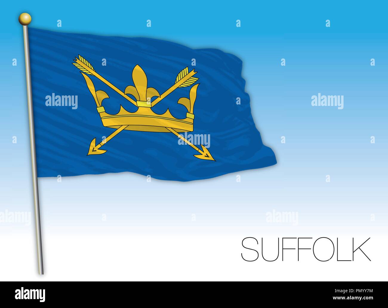 Drapeau de Suffolk, Royaume-Uni, vector illustration Illustration de Vecteur
