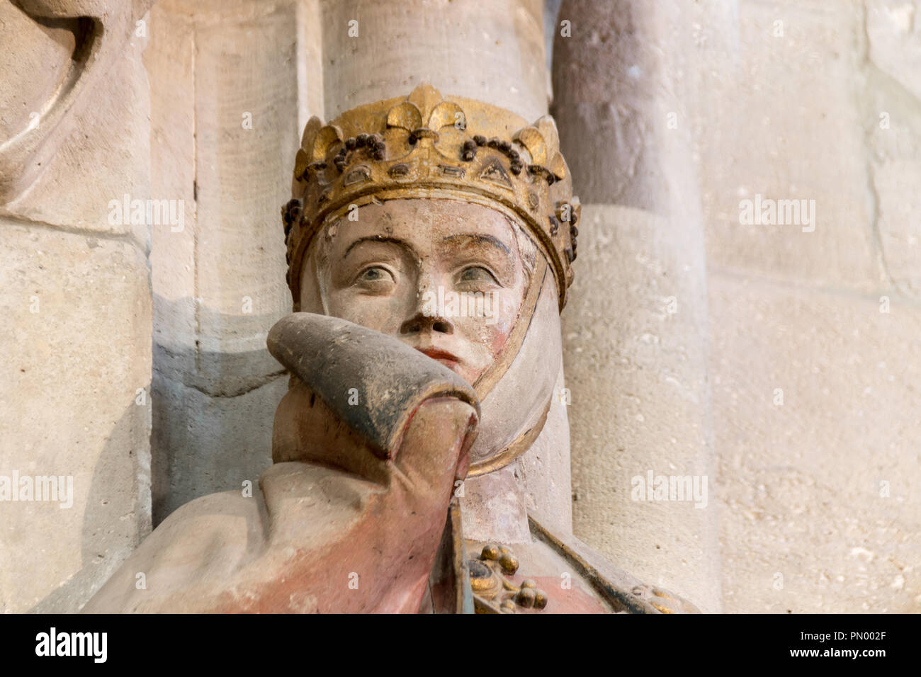 Naumburg, Allemagne - 14 septembre 2018 : Avis d'Uta von Naumburg. La statue est l'une des plus importantes sculptures de la période gothique allemand. L Banque D'Images