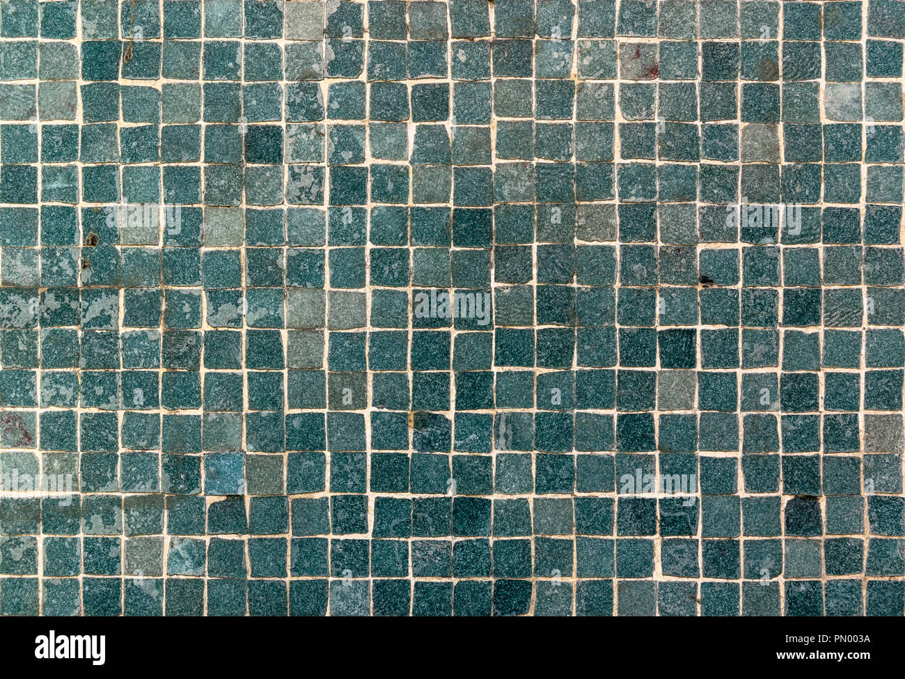 Petits carreaux verts wall texture Banque D'Images
