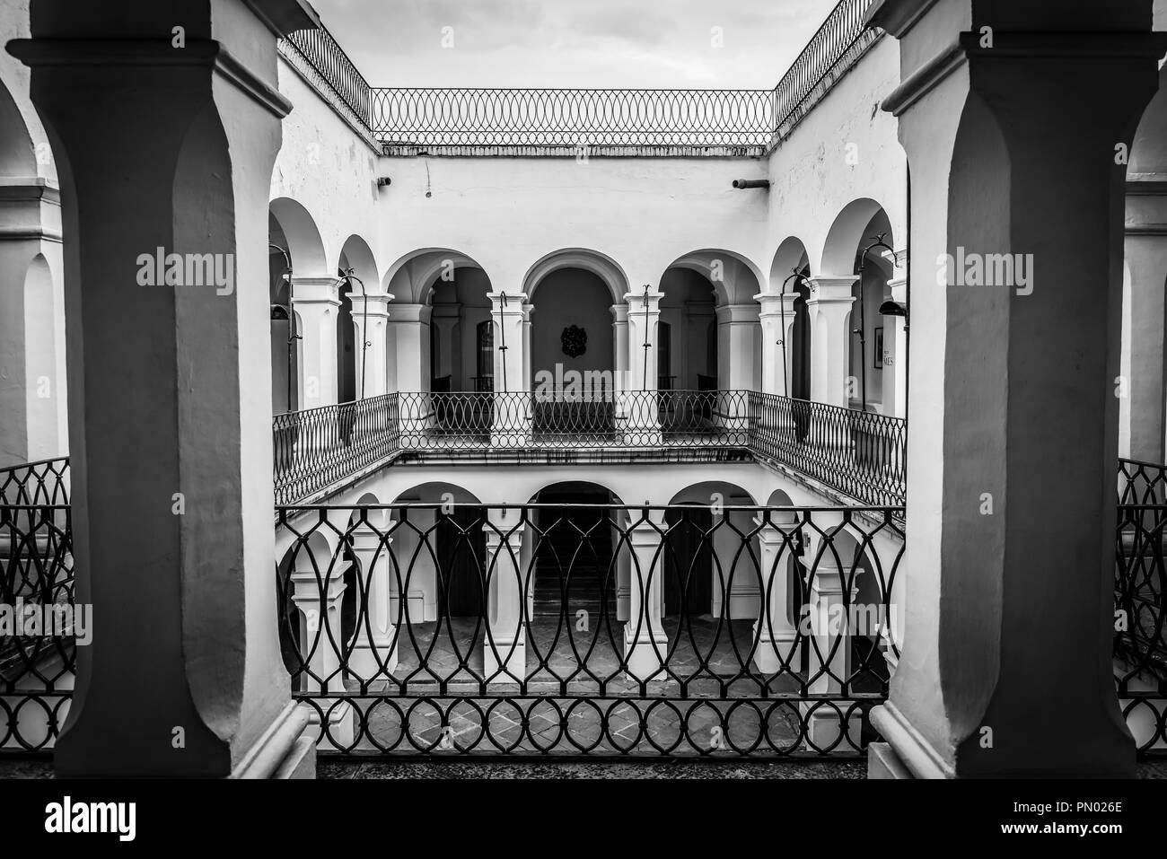L'architecture coloniale espagnole, musée de peintres d'Oaxaca, Oaxaca, Mexique Banque D'Images