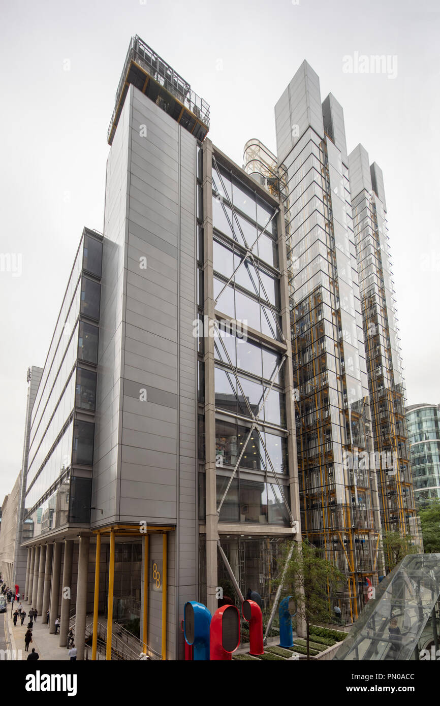 88, rue Wood, un gratte-ciel commercial conçu par Richard Rogers Partnership, London, England, UK Banque D'Images