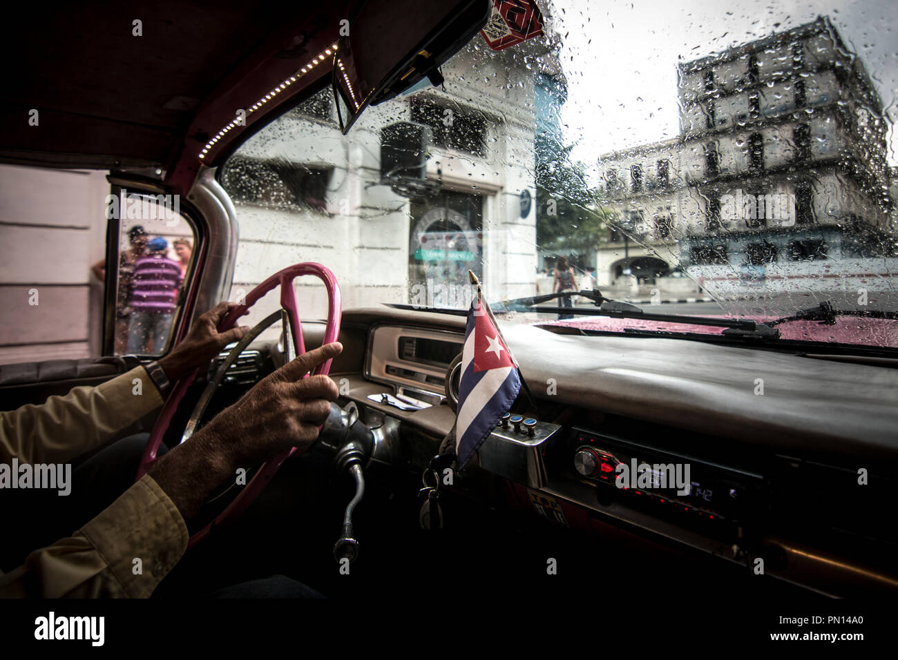 La Havane Tour Classic Cars Banque D'Images