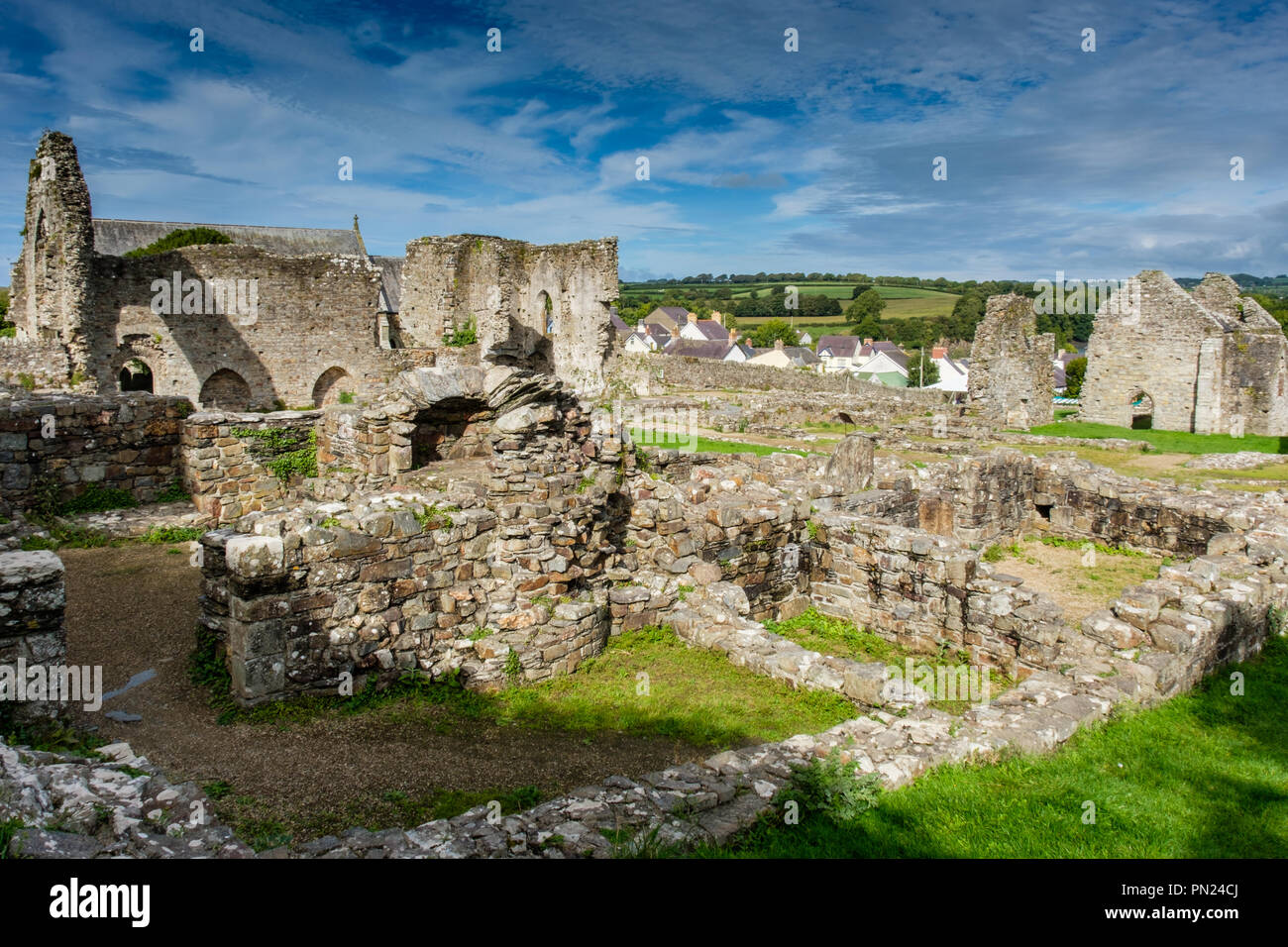 Abbaye St Dogmaels, St Dogmaels, près de Cardigan, Ceredigion, pays de Galles Banque D'Images