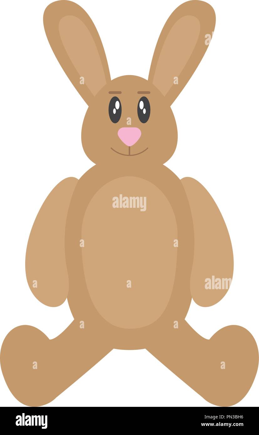 Jouet lapin farci isolés Illustration de Vecteur