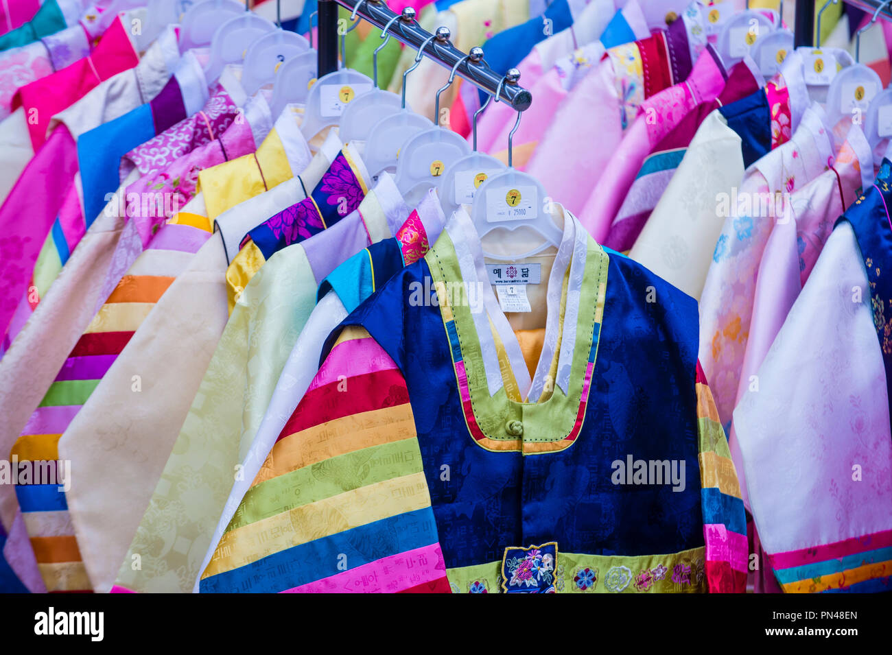 Vêtements Hanbok à Séoul en Corée Banque D'Images
