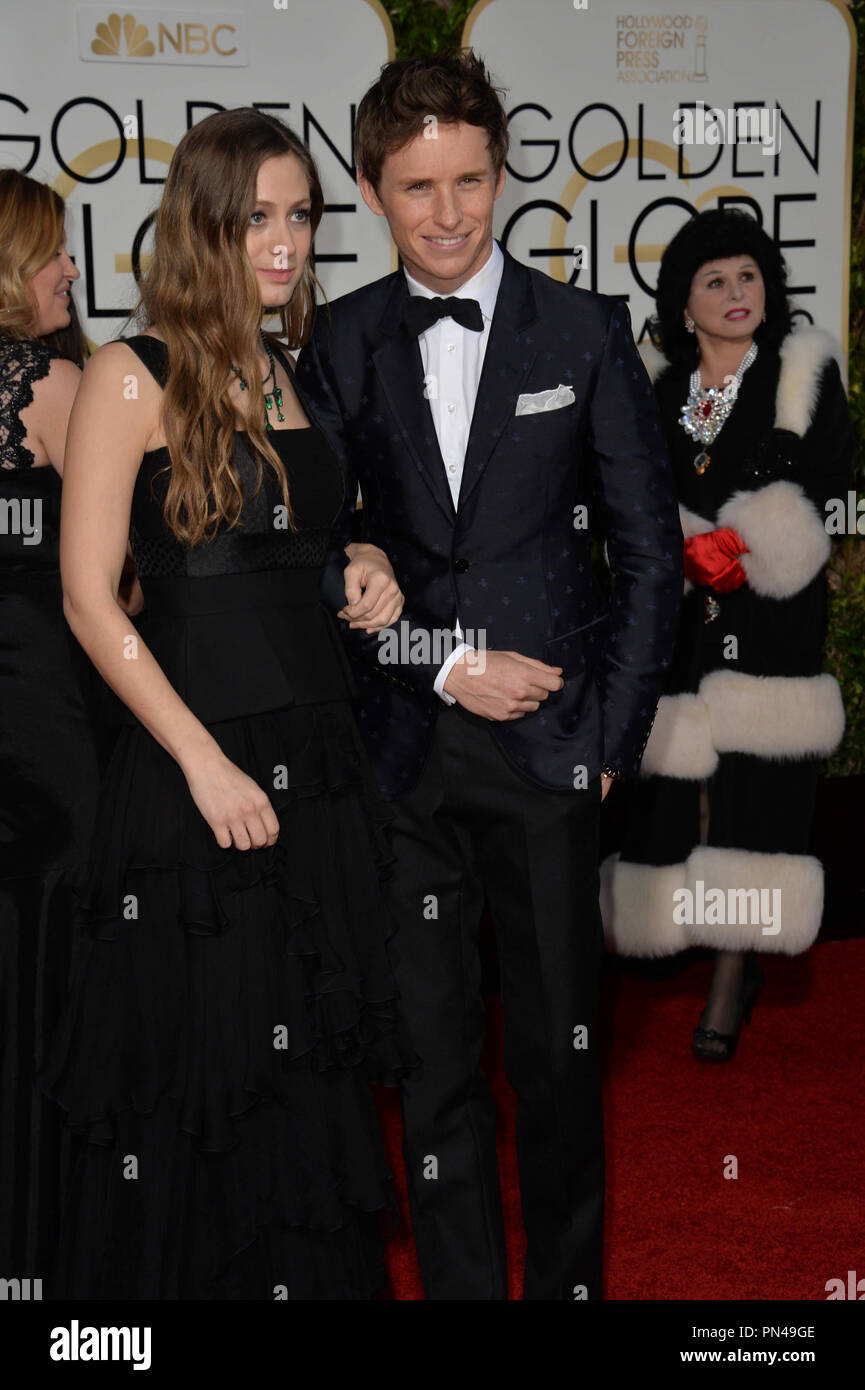 Eddie Redmayne & Hannah Bagshawe annuel à la 73e Golden Globe Awards au Beverly Hilton Hotel. Le 10 janvier 2016 Los Angeles, CA Banque D'Images