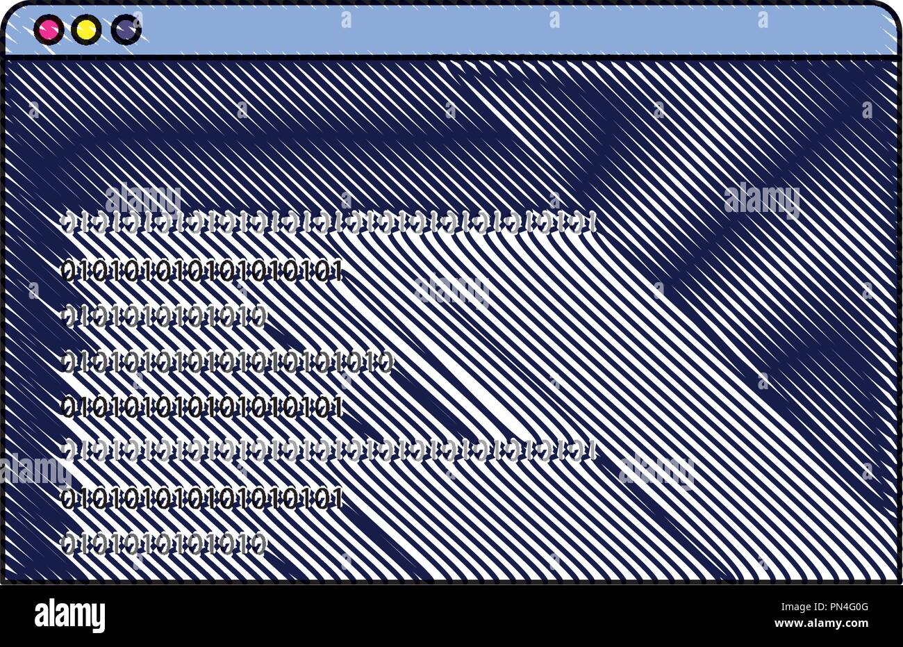 La technologie de programmation de site web râpé code de données Illustration de Vecteur