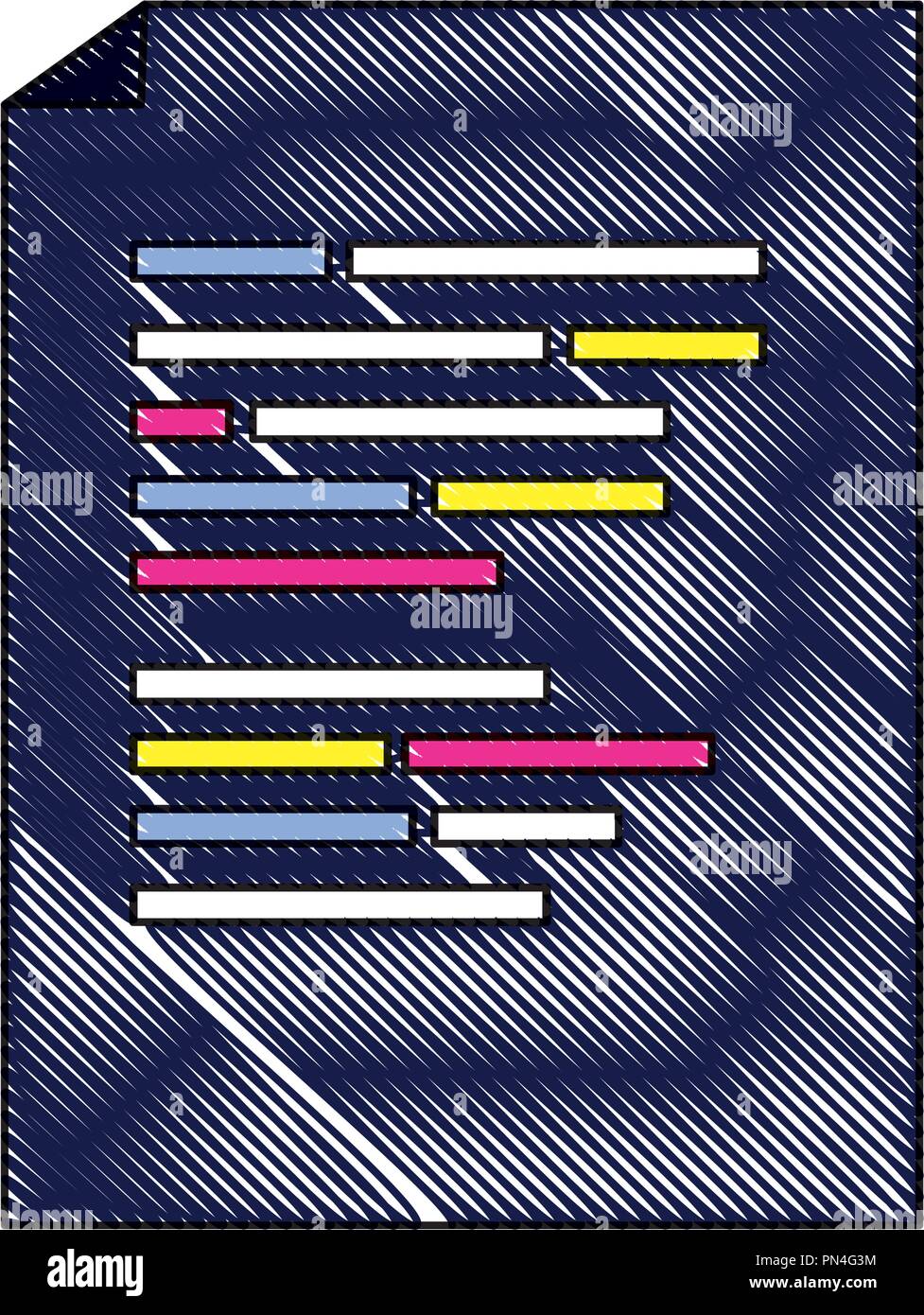 Document râpé avec la technologie des codes de données du programme Illustration de Vecteur