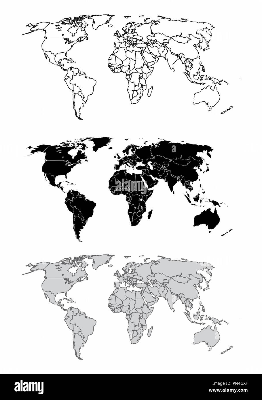 Cartes du monde illustration Illustration de Vecteur