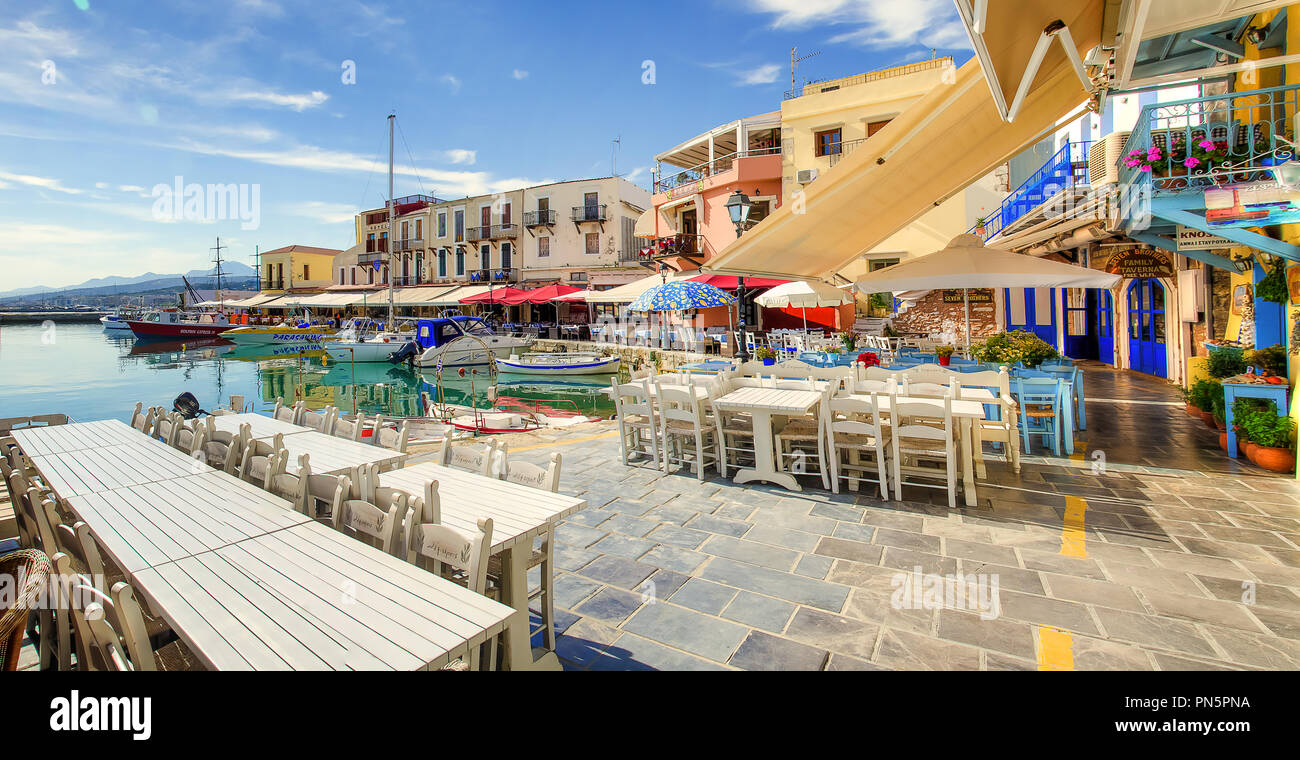 Chania Venezianischer Hafen Banque D'Images