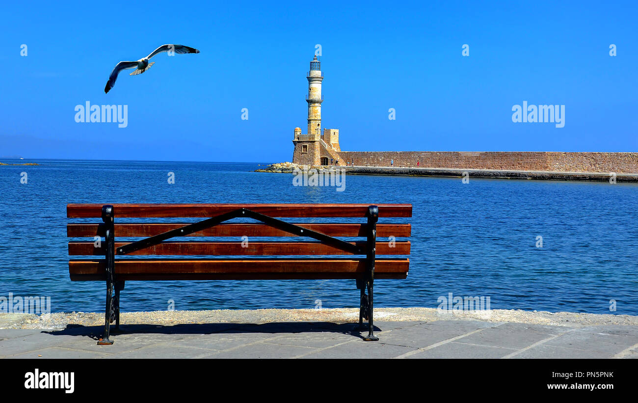 Chania Venezianischer Hafen Banque D'Images