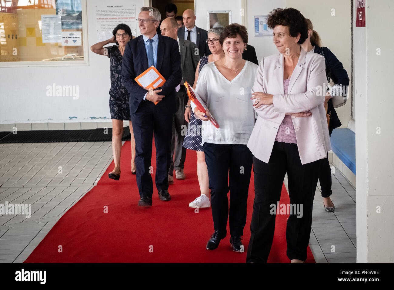 Lyon, France. 20 septembre 2018. Frédérique VIDAL, Ministre de l'enseignement supérieur, la recherche et l'innovation, et Roxana Maracineanu, Ministre des Sports, s'est rendu à l'Université de Lyon, le jeudi 20 septembre, à l'occasion de la Journée internationale du sport universitaire. Credit : FRANCK CHAPOLARD/Alamy Live News Banque D'Images