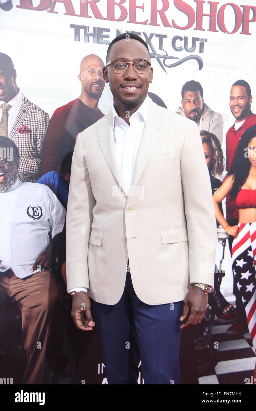 Lamorne Morris 04/06/2016 La première de "Barbershop : La prochaine Cut' tenue à l'Théâtre chinois de Grauman à Los Angeles, CA Photo par Izumi Hasegawa / HNW / PictureLux Banque D'Images