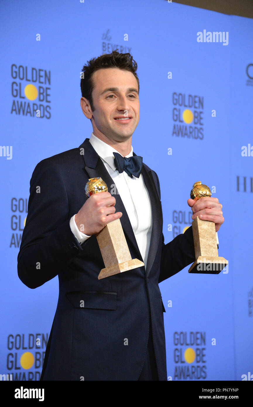 Justin Hurwitz à la 74e Golden Globe Awards au Beverly Hilton Hotel, Los Angeles, CA , Etats-Unis , 8 janvier 2017 Banque D'Images