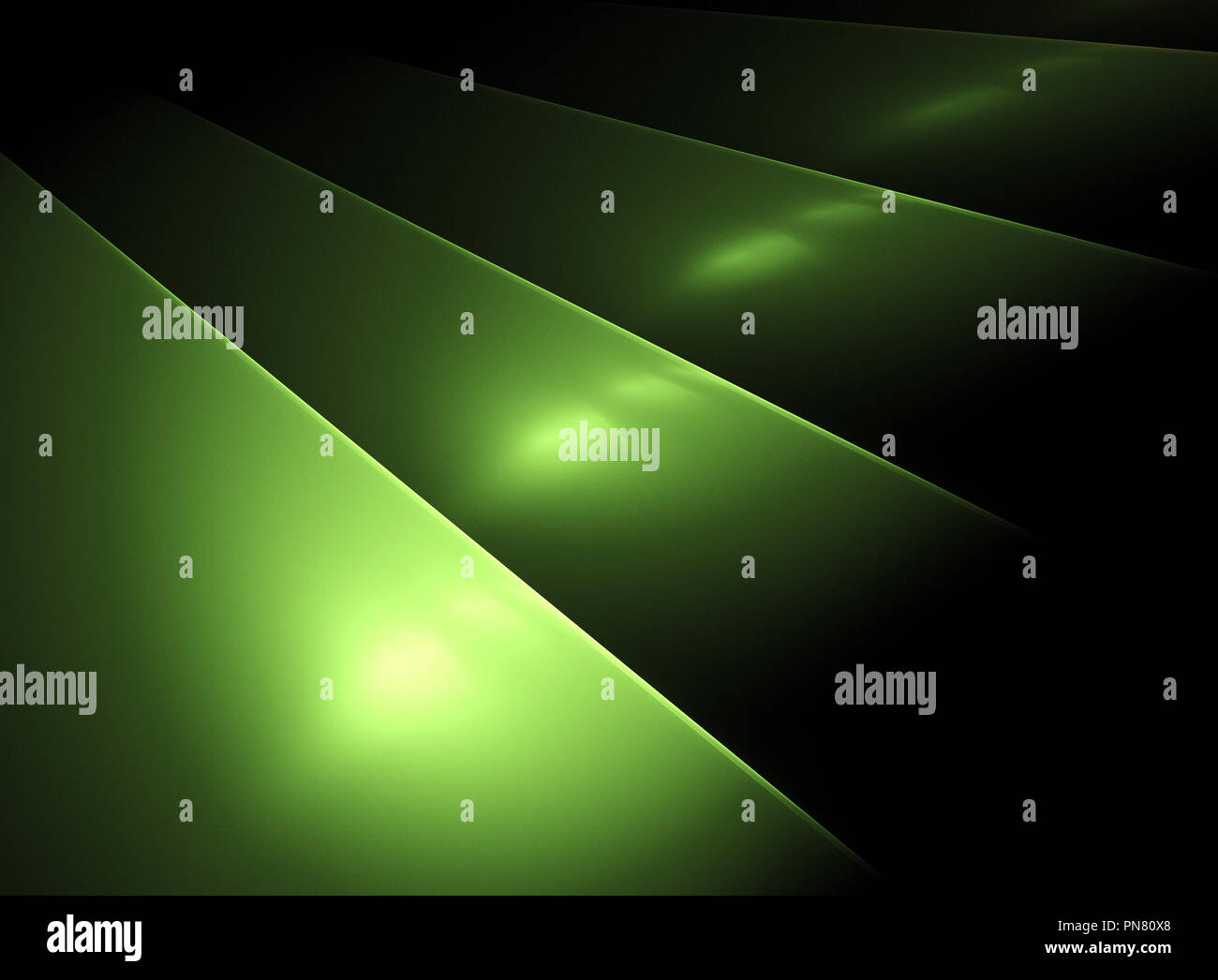 Les plaques de verdure sur fond noir Banque D'Images