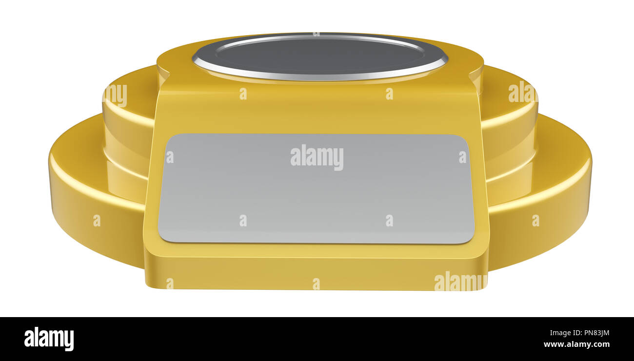 Résumé podium vide isolé sur fond blanc. Le rendu 3d. Banque D'Images