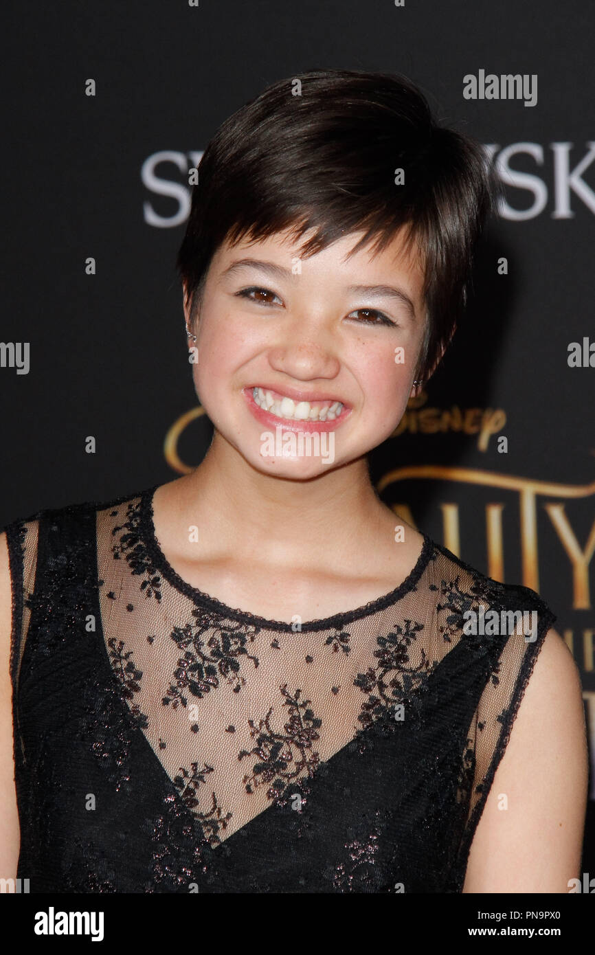 Peyton Elizabeth Lee lors de la première mondiale de la Disney 'La Belle et la bête' tenue à El Capitan Theatre à Hollywood, CA, le 2 mars 2017. Photo par Joseph Martinez / PictureLux Banque D'Images