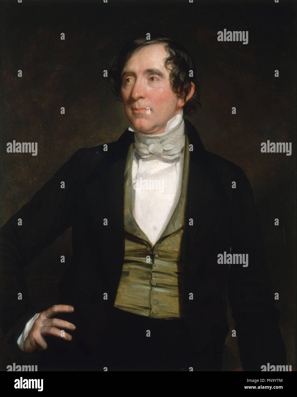 William C. Preston. Date/période : 1842. La peinture. Huile sur toile Huile sur toile. Hauteur : 914,40 mm (36 in) ; largeur : 736,60 mm (29 in). Auteur : GEORGE PETER ALEXANDER HEALY. Banque D'Images