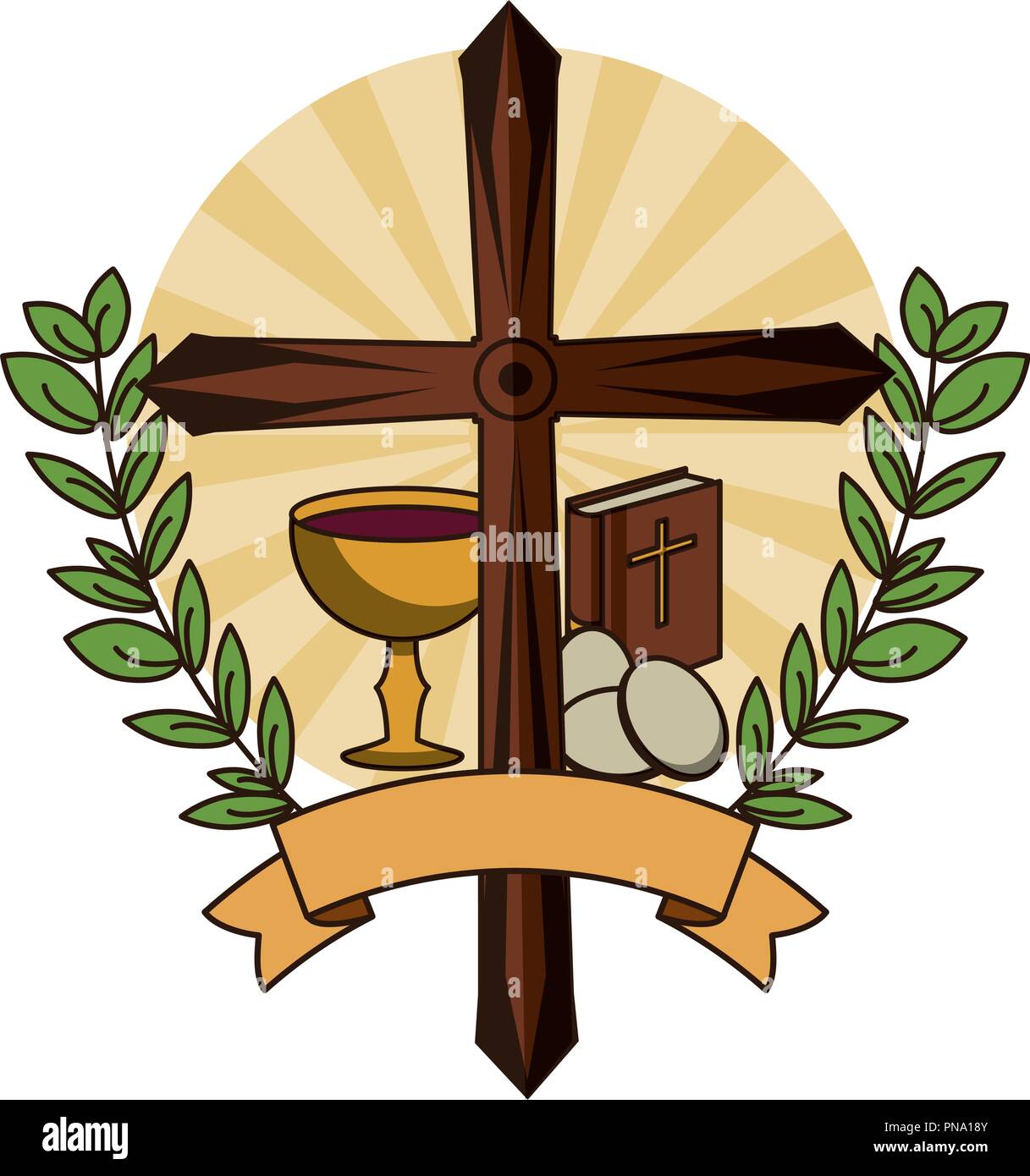 Croix chrétienne Illustration de Vecteur