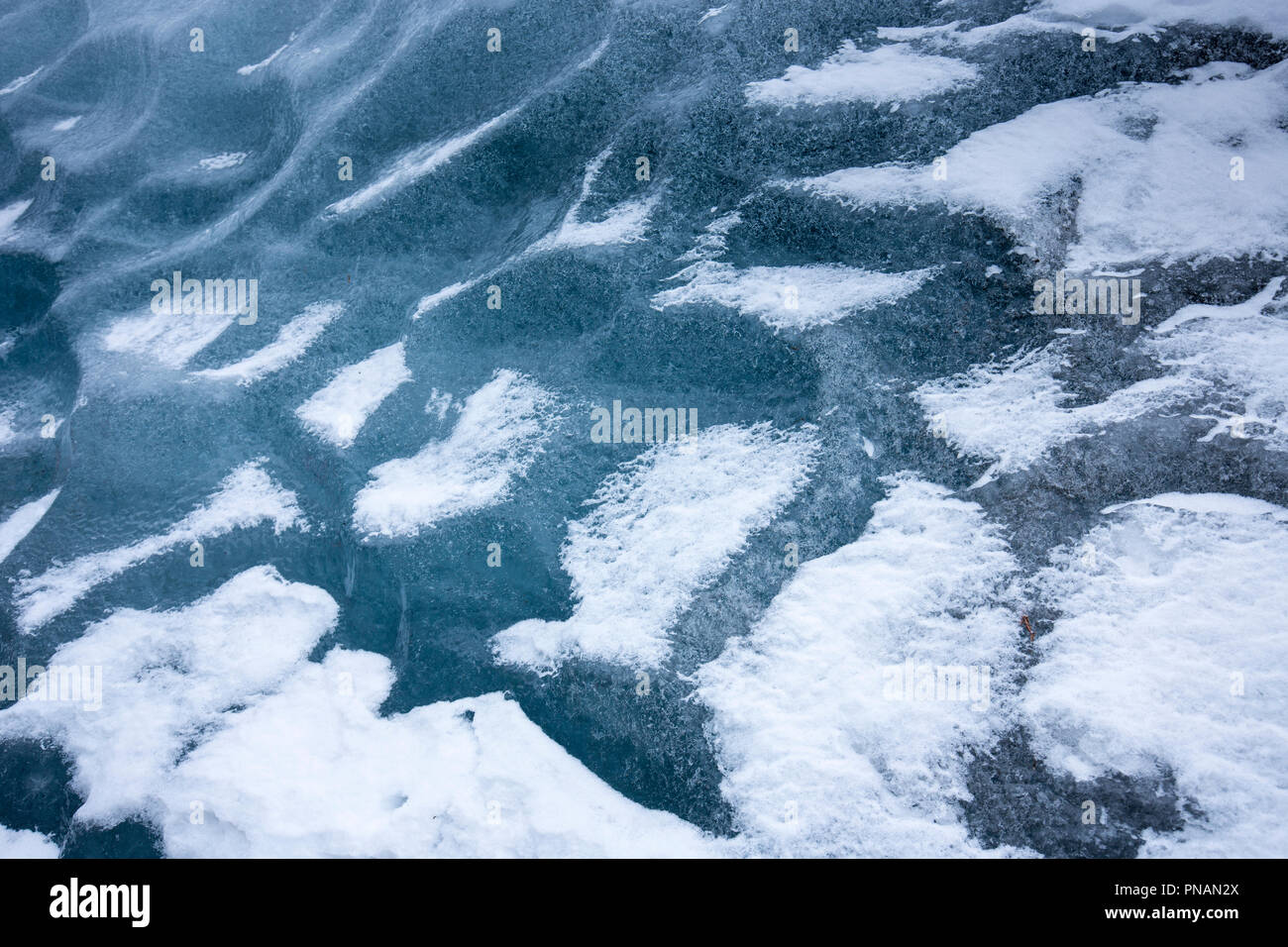 Close up graphique de glace glaciaire spectaculaire sur Svinafellsjokull glacier, une prise de glacier Vatnajokull, le sud de l'Islande Banque D'Images
