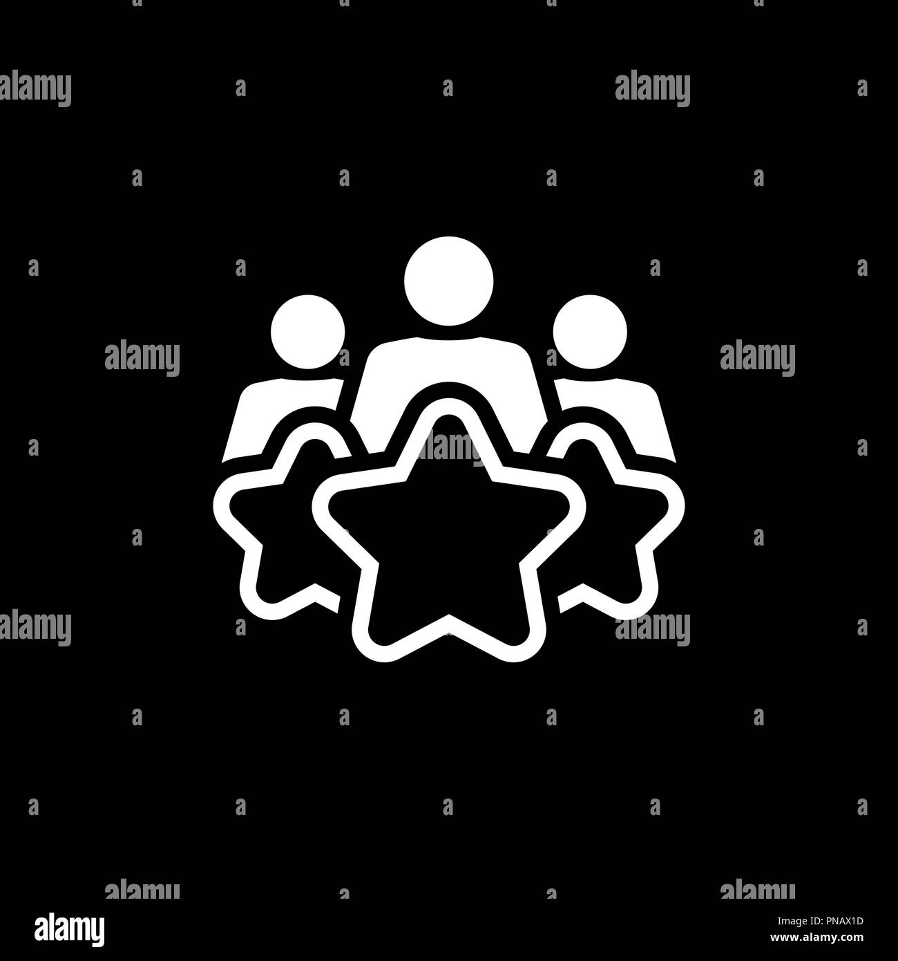 L'icône de la ligne de l'expérience client. Illustration de Vecteur