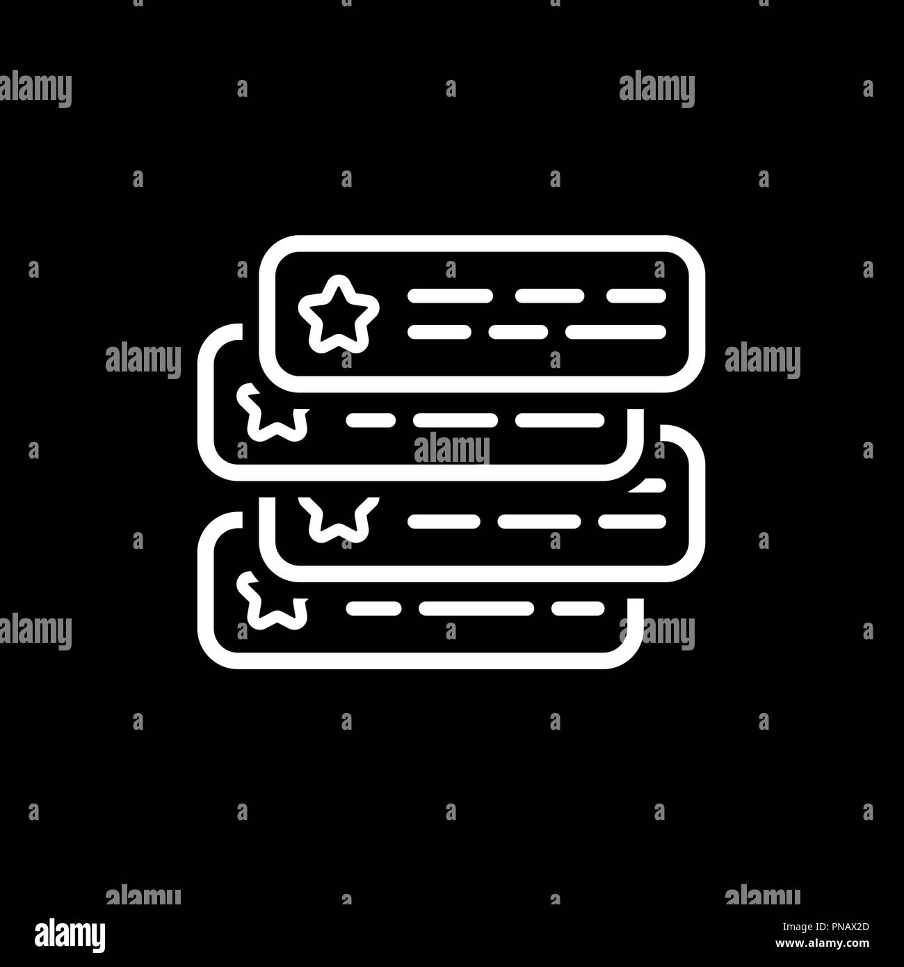 L'icône de la ligne de témoignages. Illustration de Vecteur
