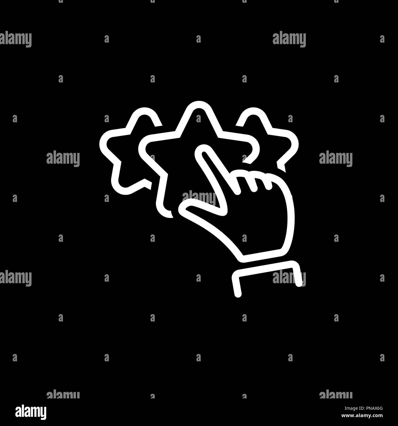 Évaluation de la clientèle icône Ligne. Illustration de Vecteur