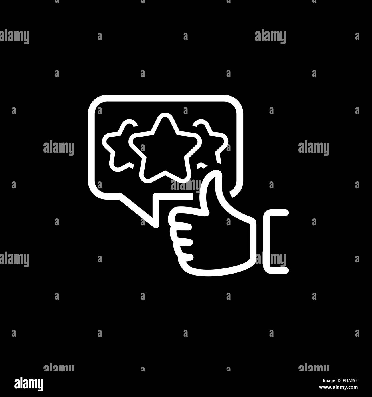 L'icône de la ligne de l'appréciation. Illustration de Vecteur