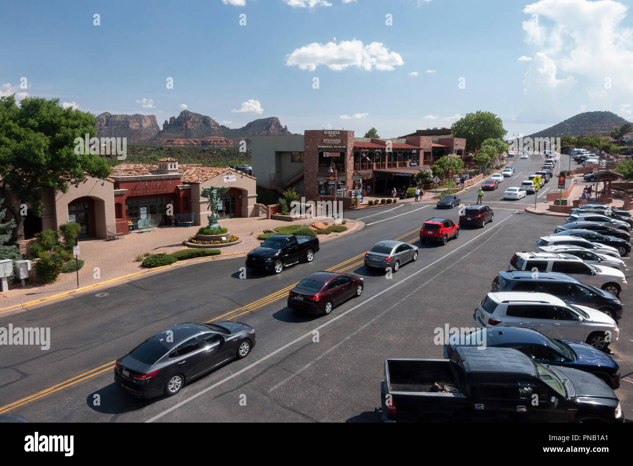 Le centre-ville de Sedona Arizona, rue Main Banque D'Images