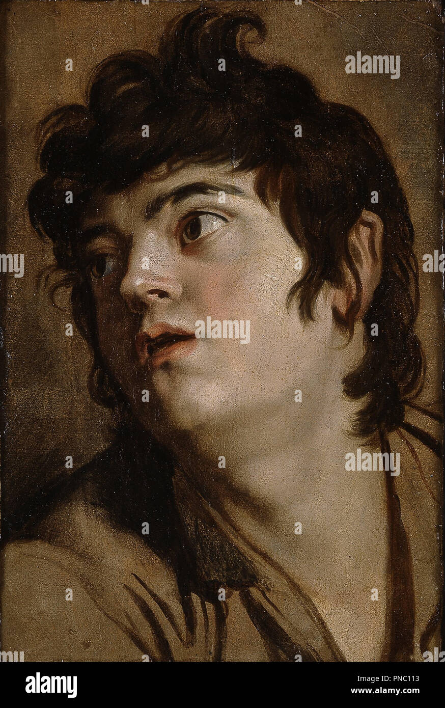 Tête de jeune homme. Date/Période : 1601/1602. La peinture. Auteur : Peter Paul RUBENS. Banque D'Images