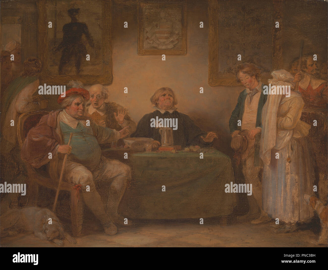 Les sept âges de l'homme : la justice, 'Comme vous l'aimez,' ii, vii. Date/Période : Entre 1798 et 1801. La peinture. Huile sur panneau. Hauteur : 381 mm (15 in) ; Largeur : 505 mm (19.88 in). Auteur : Robert Smirke. Banque D'Images