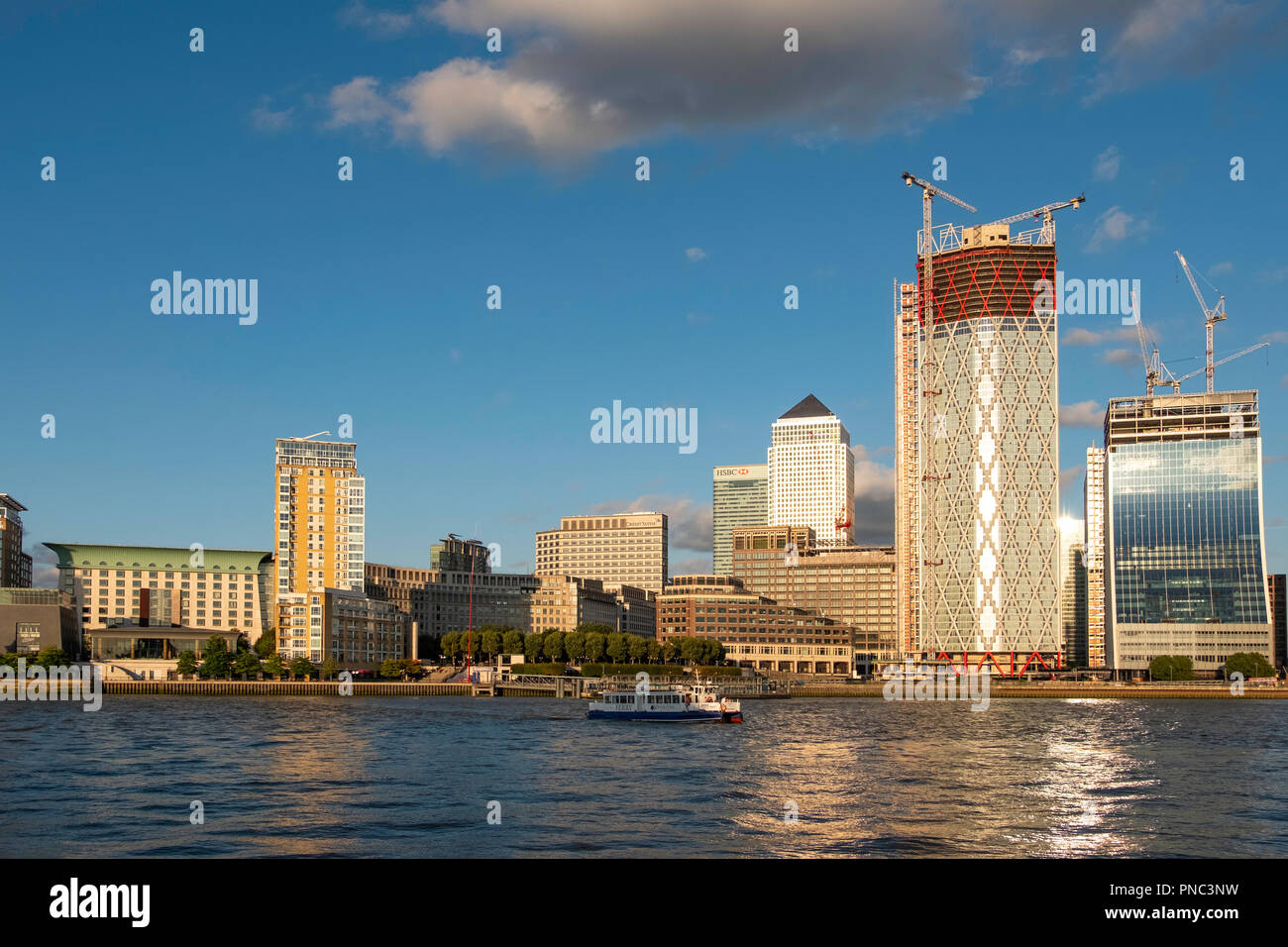 Secteur de Warfe Londres Thames. Banque D'Images