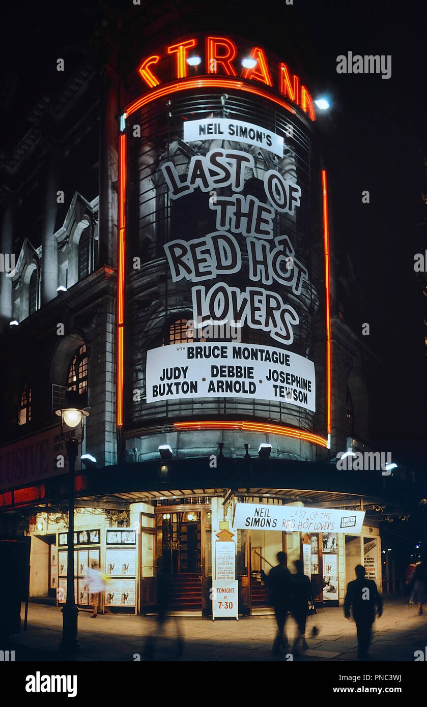 Dernière des red hot lovers au Strand Theatre, Londres, Angleterre, Royaume-Uni. Circa 1980 Banque D'Images