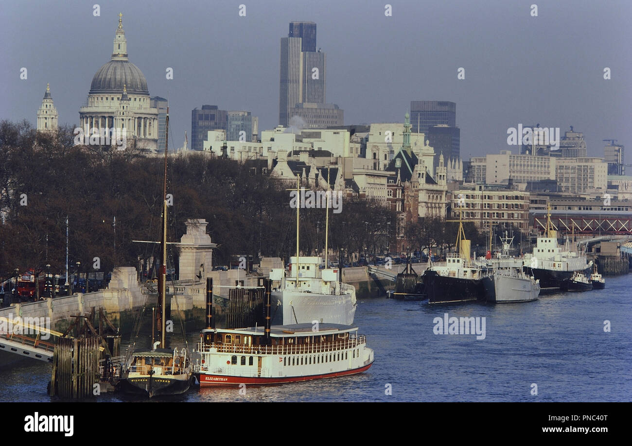 Toits de Londres, Angleterre, Royaume-Uni. Circa 1980 Banque D'Images