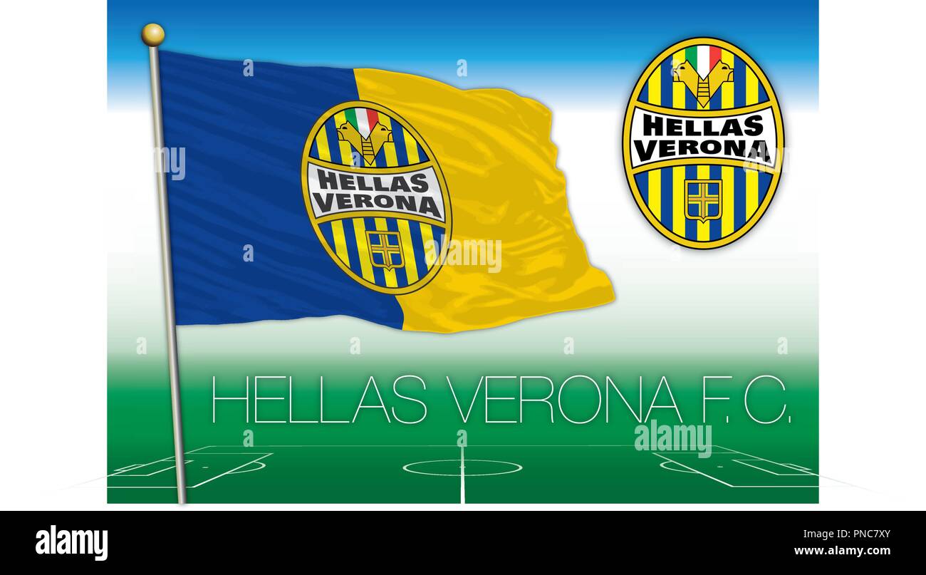 fanion Gagliardetto football Calcio Verona Hellas Vérone fanion Gagliardetto football Calcio Verona Hellas Vérone